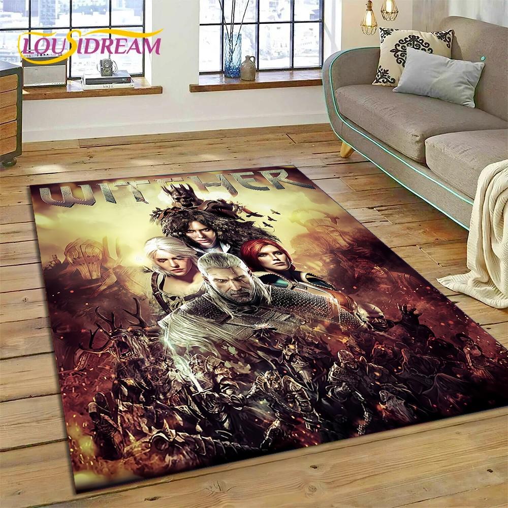 Ковер The W-Witcher 3 Game Wild Hunt для гостиной, спальни, домашнего декора, нескользящий коврик-подстилка для декора дивана, прихожей