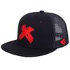 Мужские и женские бейсболки Snapback X Вышитые плоские козырьки с сетчатым козырьком Бейсболка Молодежная хип-хоп кепка Шляпы