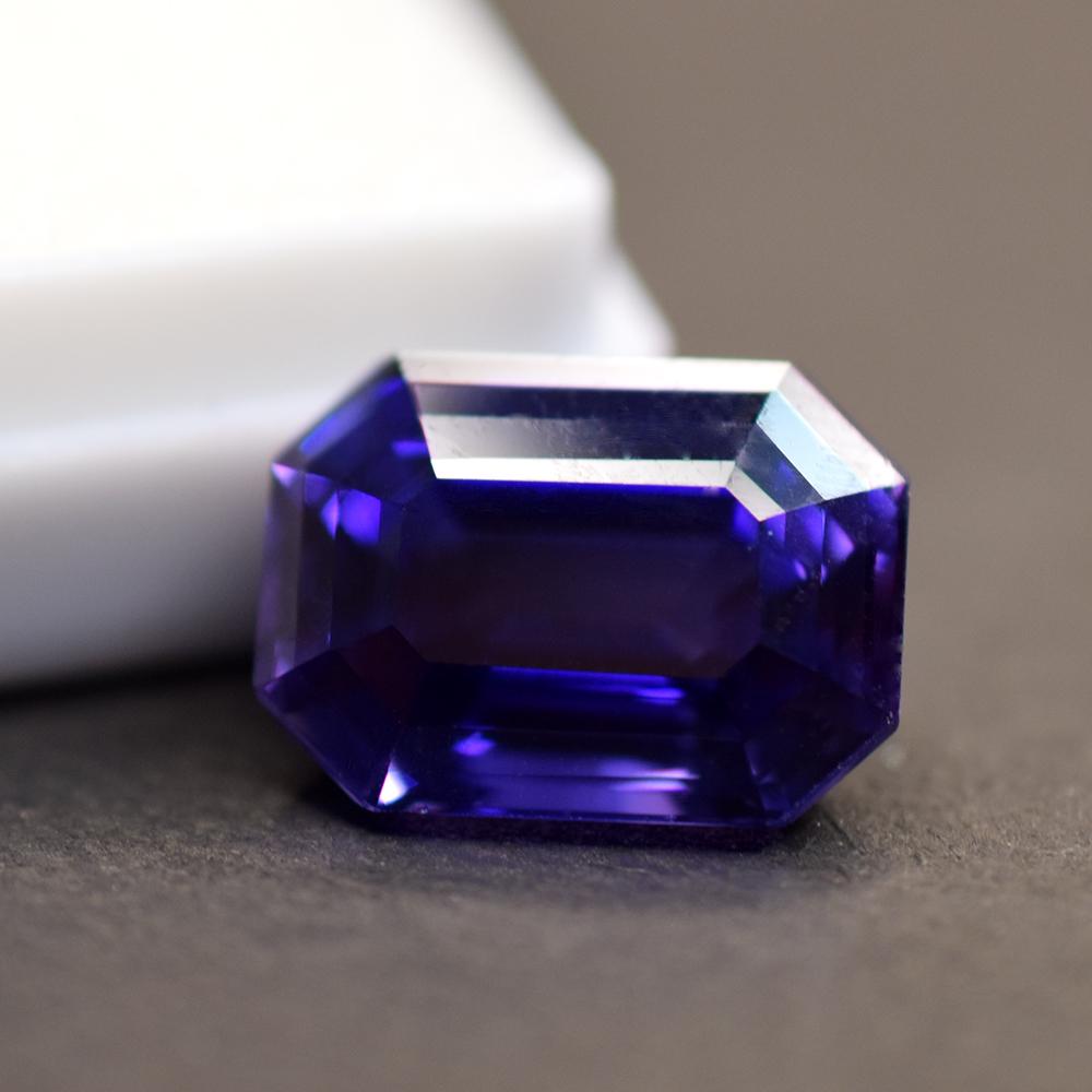 Natural Purple Sapphire Enhanced Emerald 12.7 ct Heated Loose Gemstone for Jewelry Making and Crafts