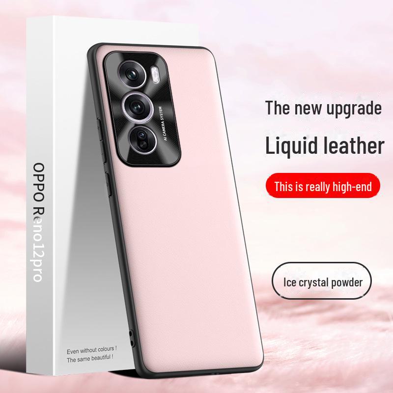 Защитный чехол из жидкой кожи для Oppo Reno 12 Pro от падений
