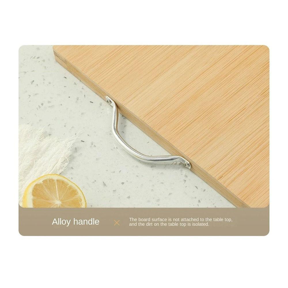 Rectangle Bamboo Chopping Board with Handle Butcher Chopping Blocks Tool Wooden Tray Home Use
