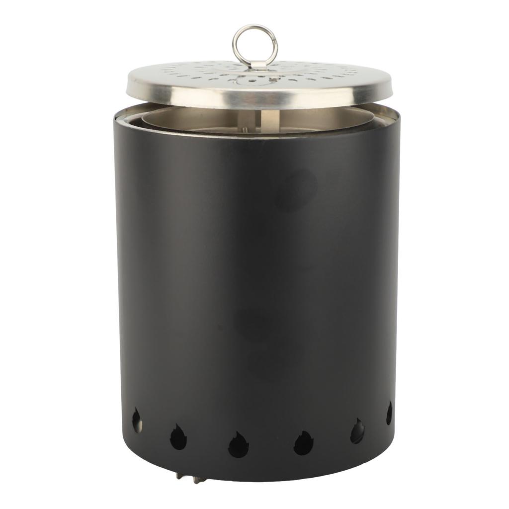 Ветрозащитная дровяная печь, уличный настольный кострище со подставкой для пешего туризма, путешествий, черная