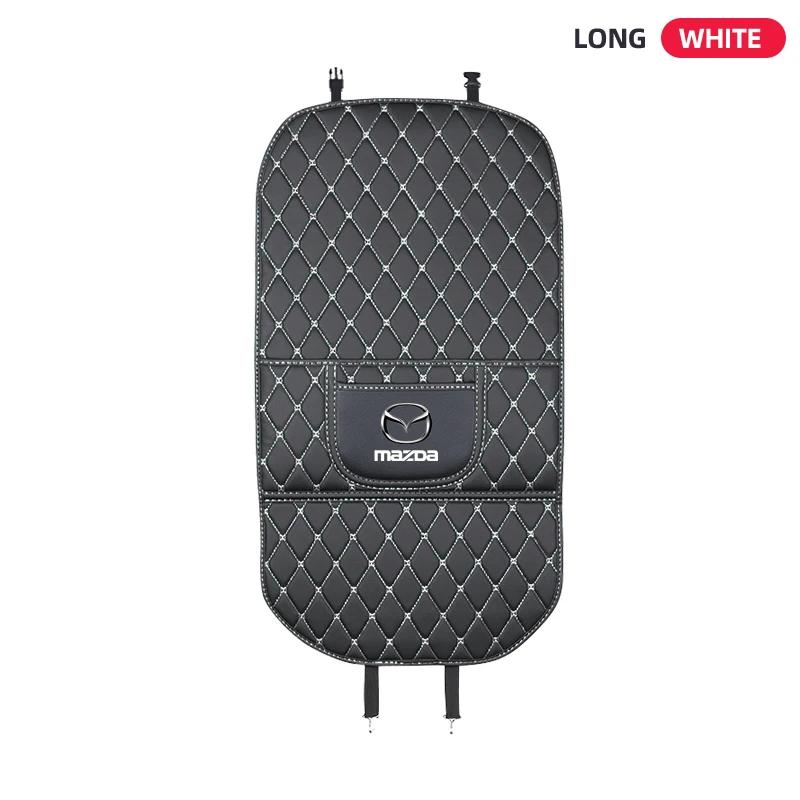 For Mazda Car Seat Back Anti Kick Pad Auto Leather Interior Accessories for Mazda 2 3 5 6 CX5 CX9 CX7 CX4 CX3 CX30 MX5 MX3 BK NC