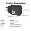Двойное USB-зарядное устройство 2,4 А с 2-портовой головкой, совместимое с US/EU/KR/UK, Дорожное зарядное устройство