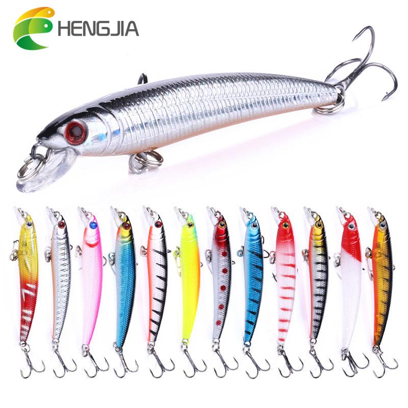 1pc Hengjia ABS Minnow Bait for Fishing 7.5CM 5.6G Lifelike Trout Fishing Lure Travel Fishing
