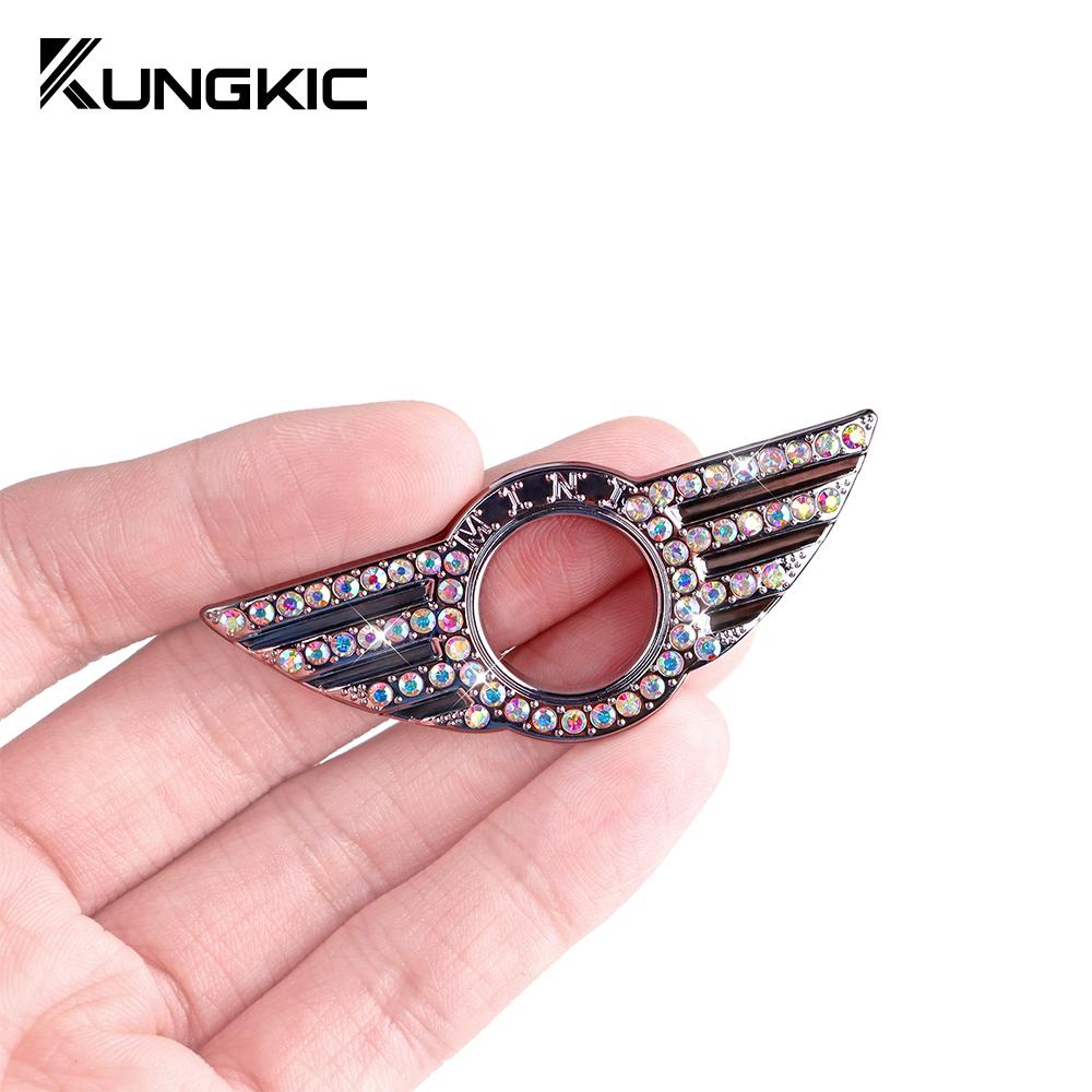 For BMW Mini Cooper R55 R56 R57 Bling Rhinestone Car Door Bolt Lock Pin Switch Button Ring Lift Bolt Sticker Crystal pwaxk99