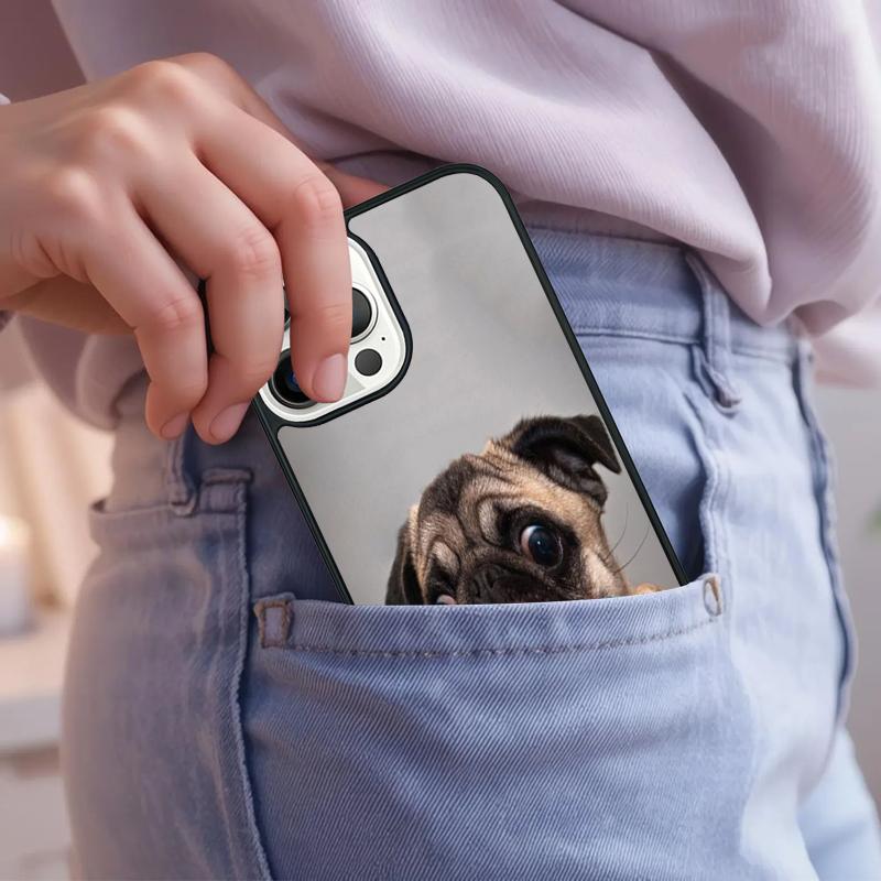Animal butterfly dog pug Чехол для телефона Для iPhone 17 Air 15 16e 14 13 Pro Max Coque 12 11 Pro Max PLUS чехол