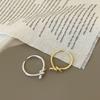 Design Sense Knotted Metal Opening Ring Female Simple Niche Personality Light Luxury Elegant Fashion Versatile Ring Ring