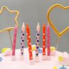 Детские креативные разноцветные свечи для украшения торта, материалы для выпечки, с принтом в форме сердца, признание, свечи для дня рождения