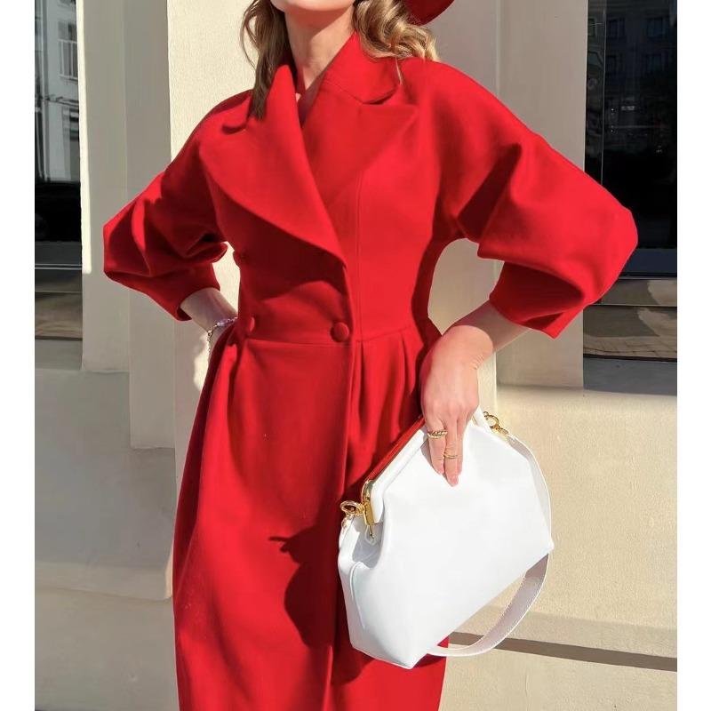 Женские модные повседневные однотонные куртки и пальто с воротником-поло на осень-зиму с длинным рукавом и принтом