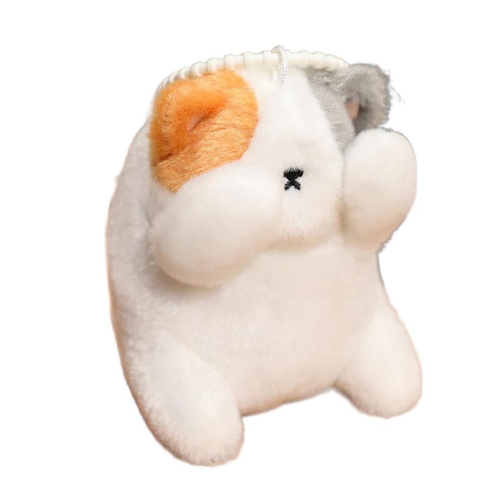 Animal Shy Cat Dog Keychain Funny Plush Doll Pendant Capybara Plush Pendant  Kid Boys