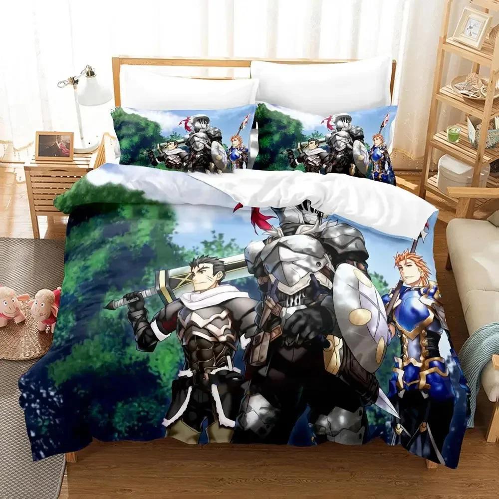 3D Аниме Goblin Slayer Постельное белье Набор Подарки для поклонников аниме Набор пододеяльников Односпальный/Двуспальный/Размер Квин/Кинг Постельное белье для мальчиков и взрослых