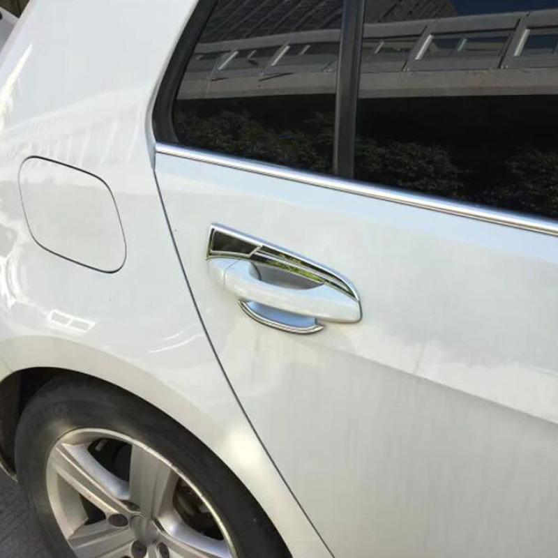 Для VW Volkswagen Golf7 Golf 7 2014 2015 2016 2017 2018 Накладка на ручку двери автомобиля, чашка, хром, наружные аксессуары, наклейка