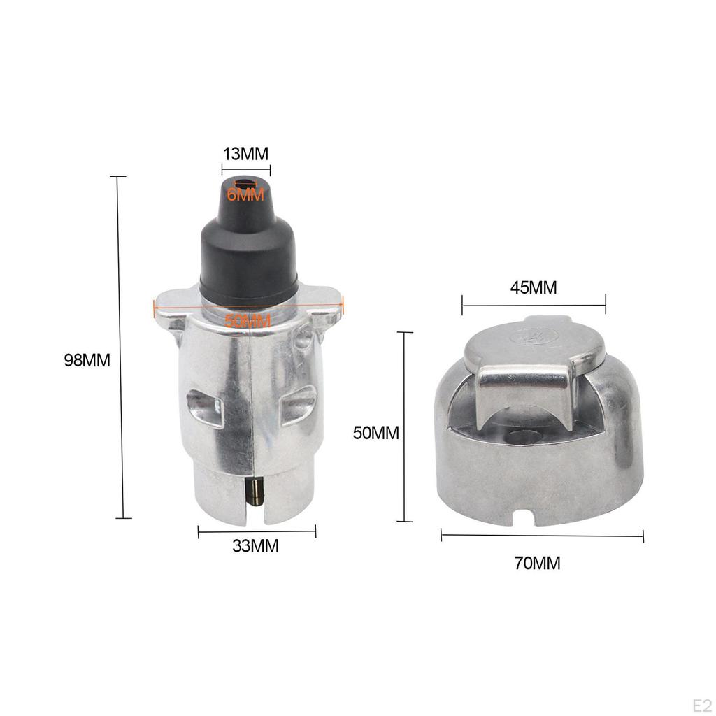 12V 7-контактная металлическая розетка для прочной и легкой установки прицепной вилки