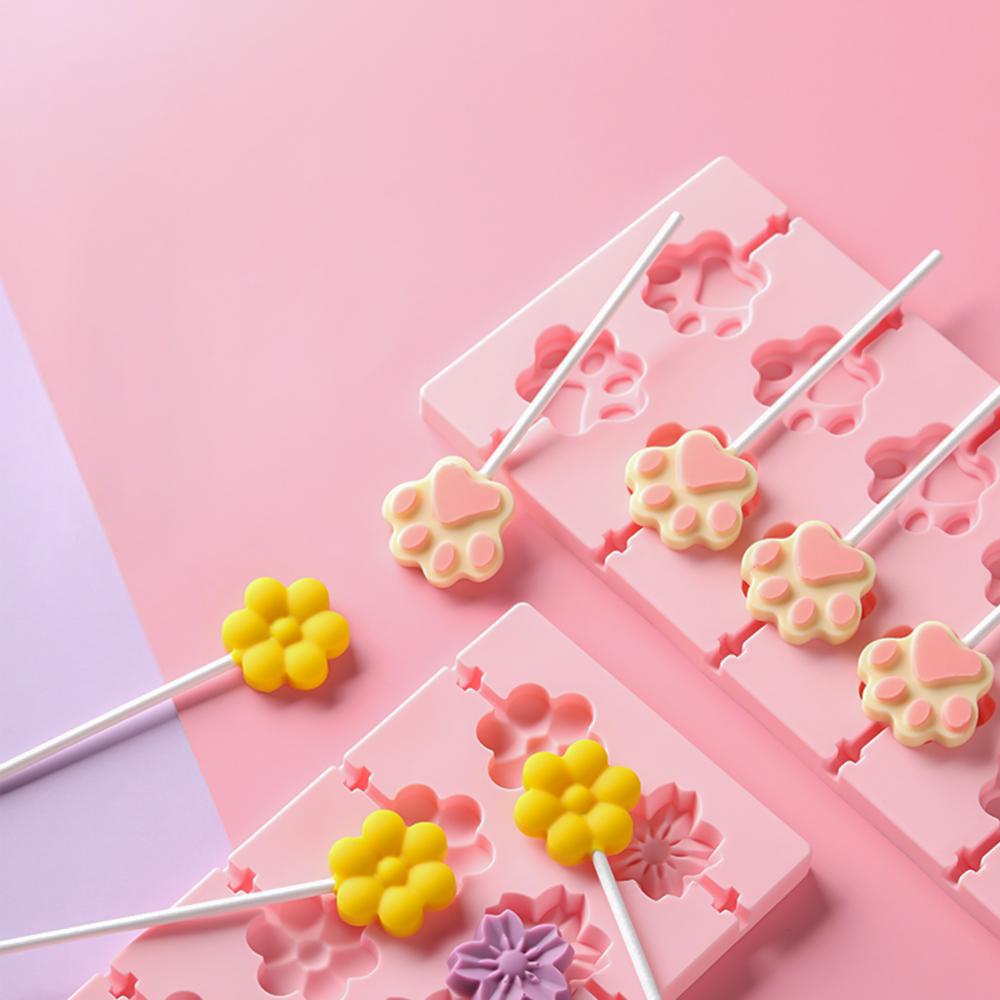 Biscuit Animals Shapes Mold Cake Baking Jelly and Candy Silicone Lollipop Molds Flower Shapes Mould
