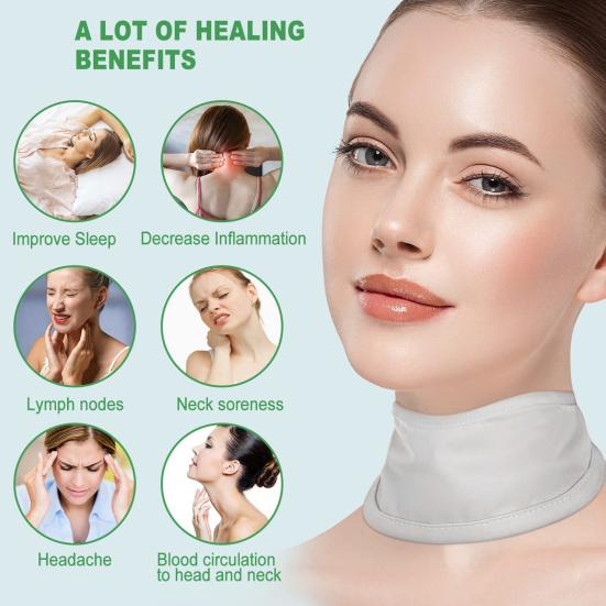 Yousheng Castor Oil Neck Pack Регулируемая эластичная повязка для компресса Уход за шеей Безболезненное улучшение сна Многоразовый органический эфирный шейный бандаж Здоровье и забота
