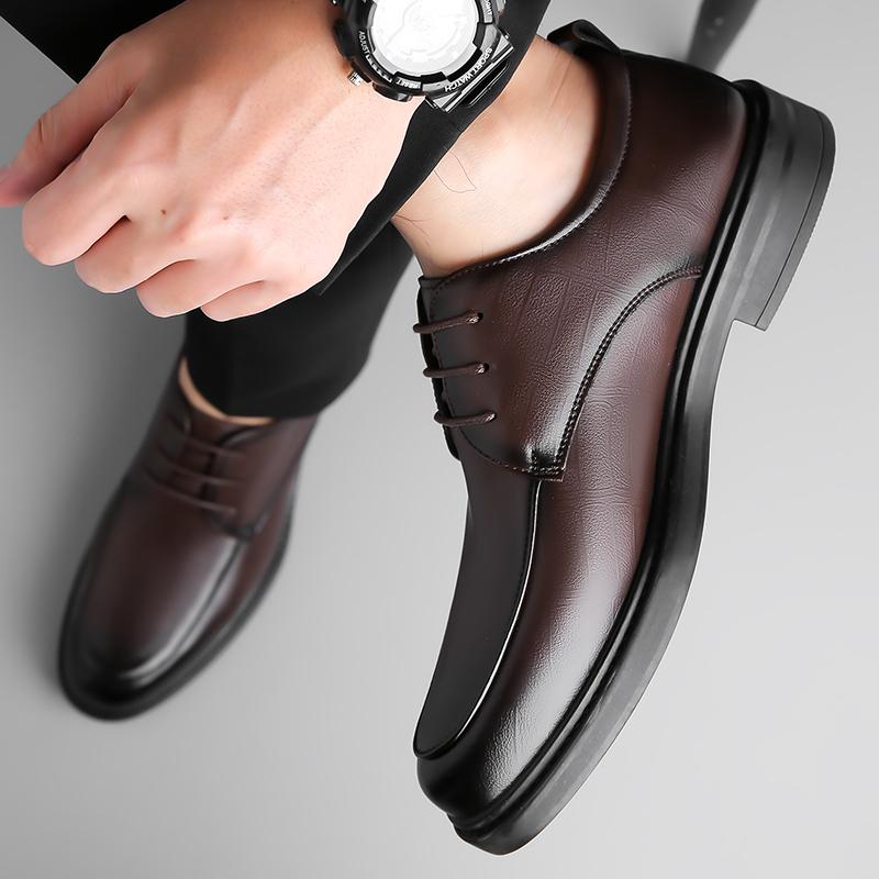 Мода Мужчины Деловое Платье Кожа Четыре Сезона Минималистичный Универсальный Джентльменский Комфорт На Открытом Воздухе Вечеринка Свадьба Обувь для Вождения