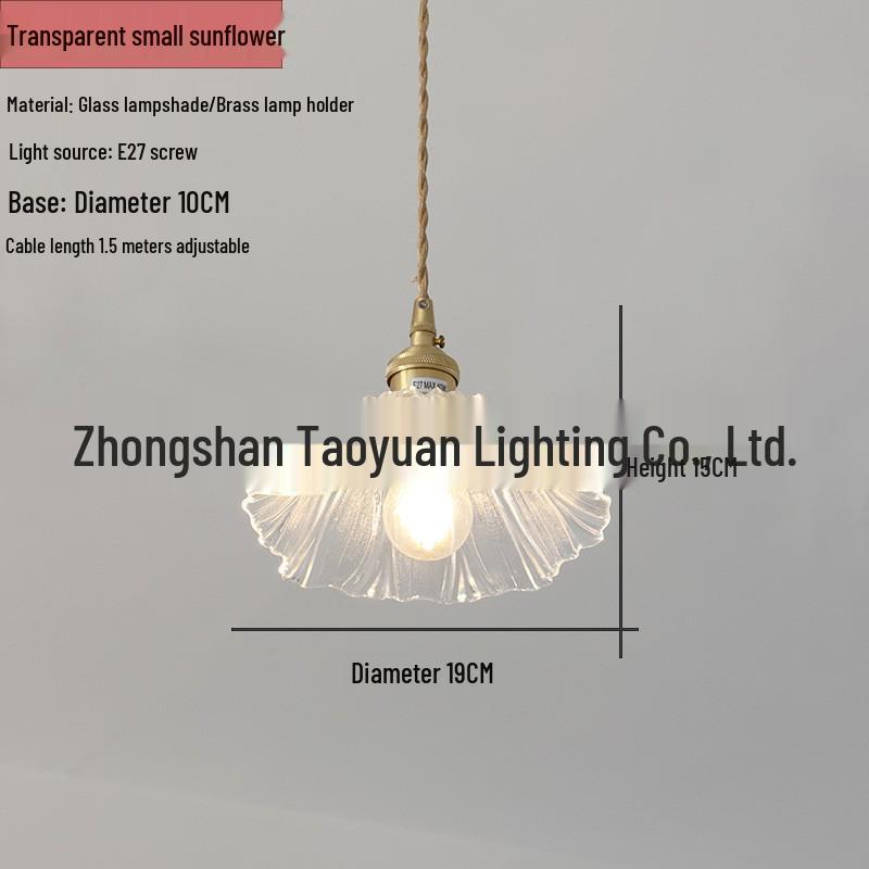 Современная скандинавская латунная подвесная лампа-подсолнух со стеклом для ресторана, гостиной, бара, прикроватной зоны, спальни