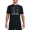 Under Armour Футболка с круглым вырезом и коротким рукавом реглан с принтом, мужская, черная 1370653-001