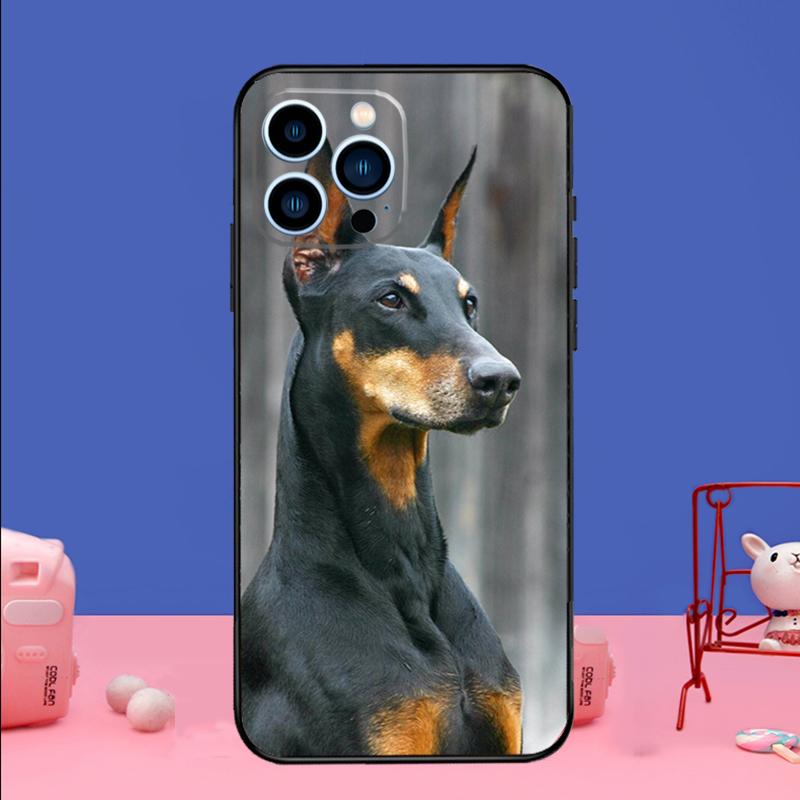 Doberman Dog Phone Case For iPhone 17 16 15 14 13 11 12 Pro Max Plus 13 12 mini 16e 17 Air Bumper Cover