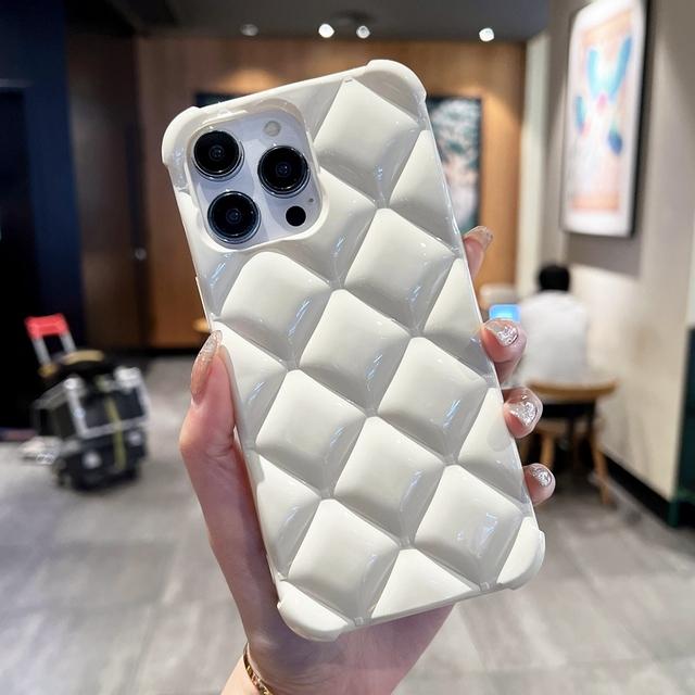 Яркий блестящий чехол для телефона с 3D ромбовидной сеткой для Iphone 14 12 11 13 Pro Max 14 Plus, мягкий силиконовый чехол