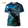 Bird King Eye Pattern T-shirt Men's Cool Bird 3D Printed Summer Breathable Round Neck Short Sleeve Top