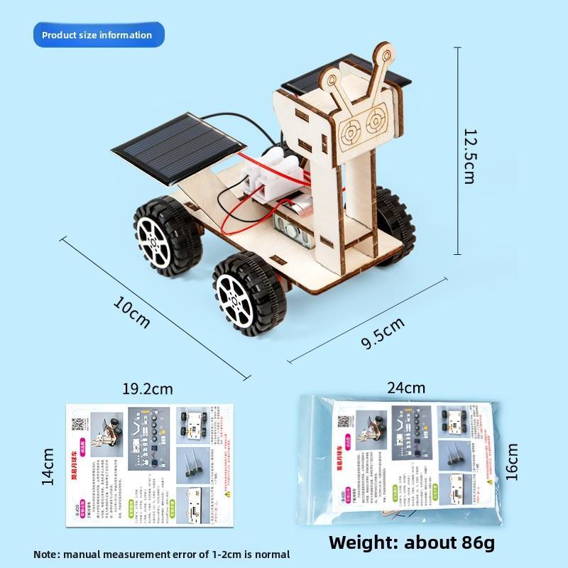 Wooden Simulated Lunar Rover Assembly Model Material Set Children Puzzle Toys