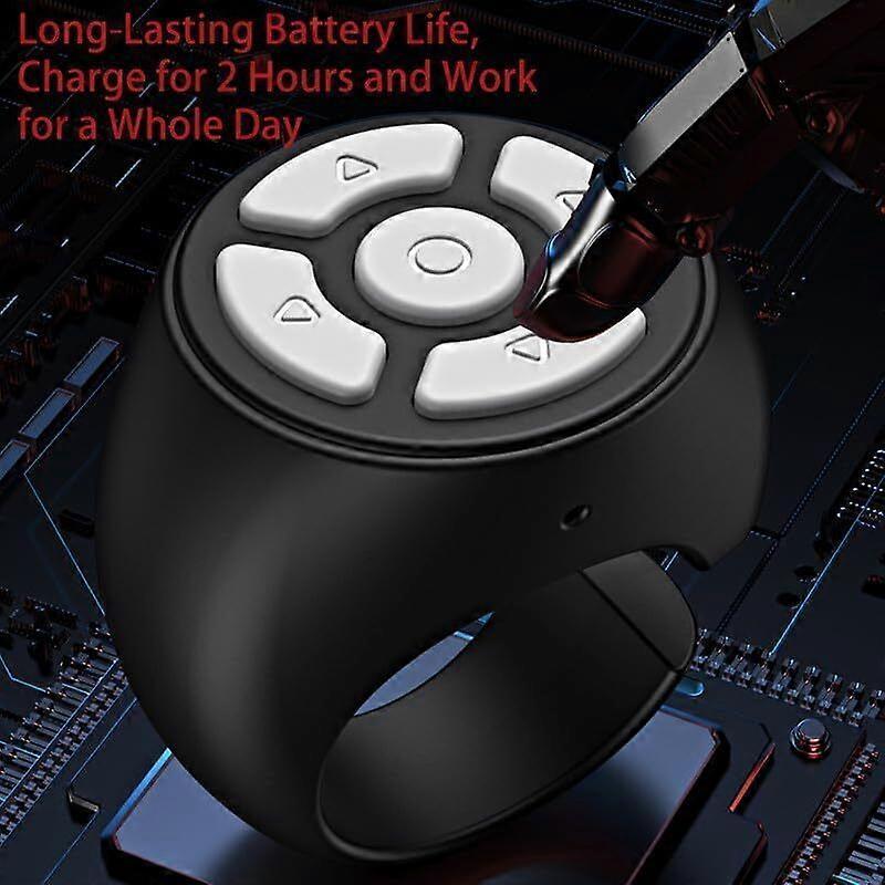 Wireless Bluetooth Ring,Remote Control Fingertip Selfie Video Controller