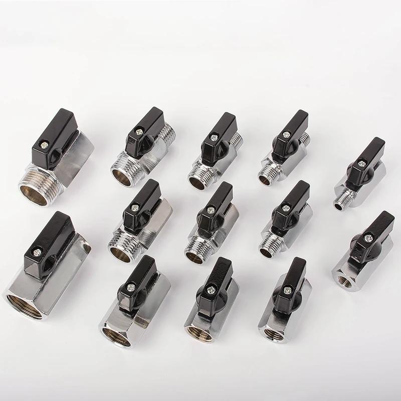 1/8" 1/4" 3/8" 1/2" Резьбовой Мини Латунный Шаровой Кран BSP Папа-Мама Компрессор Воздух Вода Газ Нефть Запорный Кран