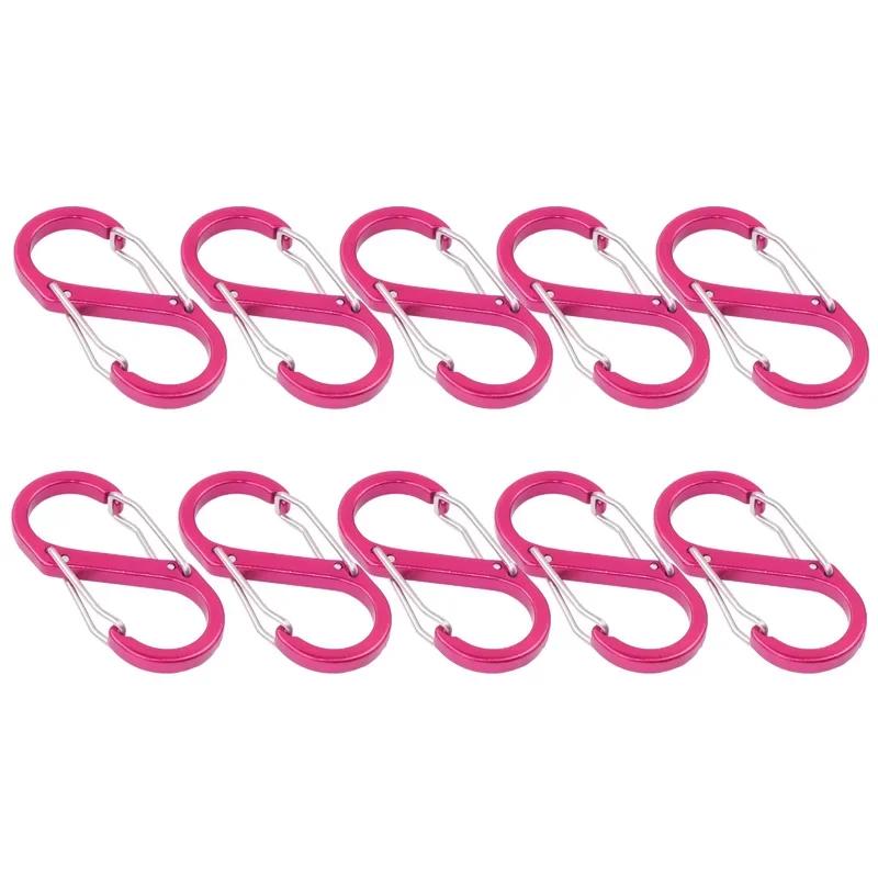 10 шт. S двойной карабин набор кемпинг EDC выживания скалолазание пружинный рюкзак застежки брелок тактическое снаряжение крючки брелок клипса