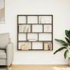 Cube Shelf 12 Compartment Smoked Oak Wood Based Panel