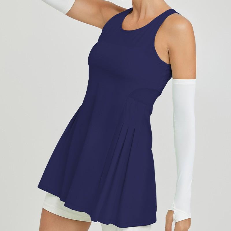 Womens Lightweight Quick-Dry Tennis Skirt Dress With Waist-Slimming Fit Badminton Golf Yoga Sport