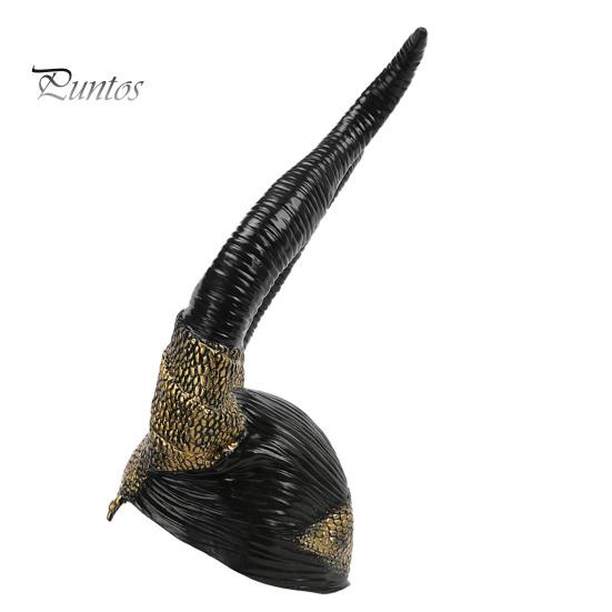 Костюм дьявольских рогов на Хэллоуин, черные латексные длинные рога для женщин и взрослых, роговой головной убор для косплея, костюм на Хэллоуин