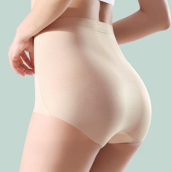Женское ультратонкое нижнее белье Ice Silk, бесшовные трусики с высокой талией, полностью закрывающие эластичные трусы