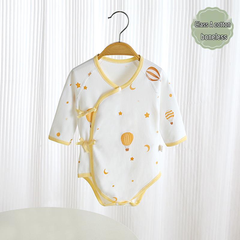 Baby Romper: Боди с длинным рукавом из чистого хлопка для новорожденных, подходит для весны, осени и лета - носка в четыре сезона