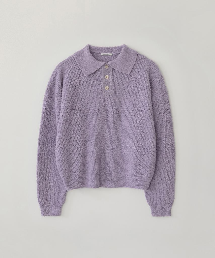BLANKROOM Boucle Collar Knit_Flower