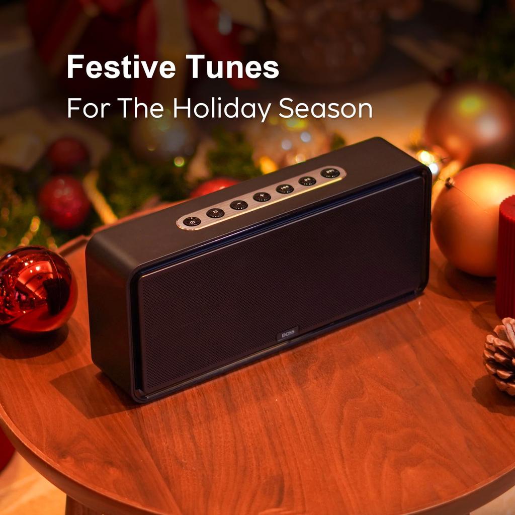 DOSS SoundBox XL Bluetooth 32 Вт Громкий звук с двойным DSP Портативная Bluetooth-колонка с 12 Вт Глубокий Полностью беспроводное стерео 10 часов работы от карты TF