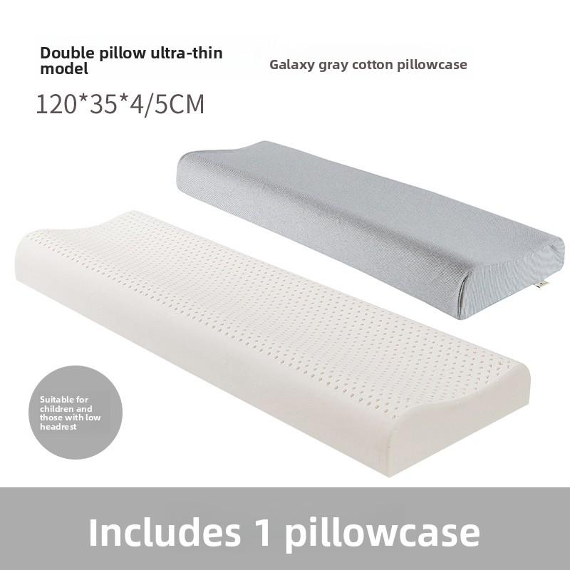 Natural Latex Long Pillow Double Size Extended Children Couples Massage Neck Support Bedding Accessories Soft Hard Adjustable
