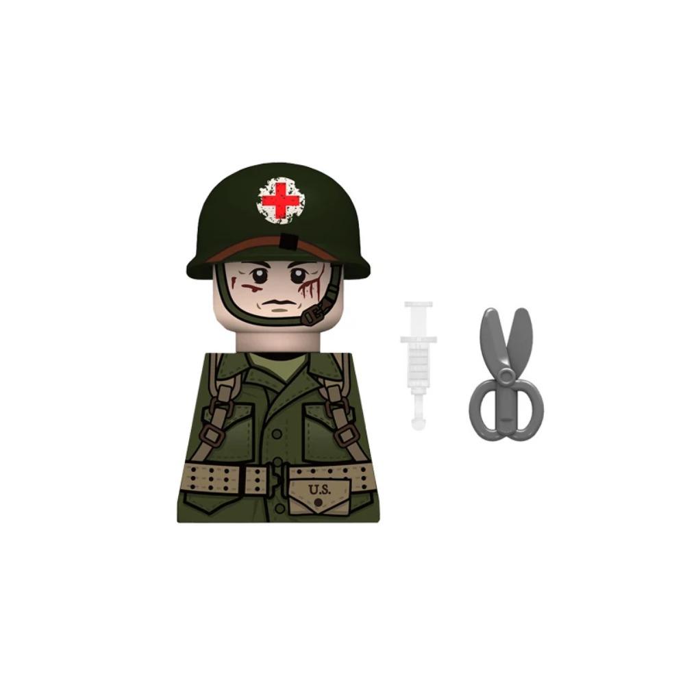 Детали солдат 101-й воздушно-десантной дивизии США, конструктор, офицер, армейский воин, пехота, военные аксессуары, оружие, кирпичики, игрушки GR03
