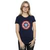 Marvel Womens/Ladies Captain America Pixelated Shield Cotton T-Shirt