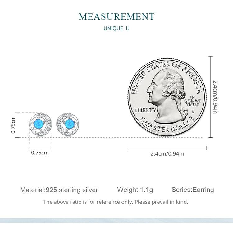 Серьги-гвоздики BAMOER из стерлингового серебра 925 пробы со звездами и луной, серьги-гвоздики с фианитом для женщин, подарок на день рождения, ювелирные изделия с платиновым покрытием