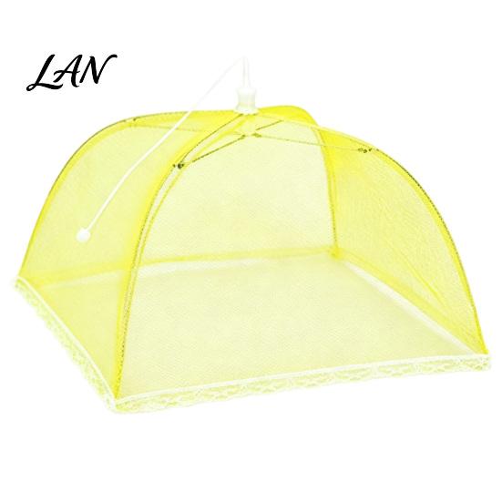 Kitchen Dish Covers Pop-Up Mesh Food Cover Tent, Collapsible Transparent Net Square Breathable Vegetable Protector BBQ Shields Lids, Fly Proof