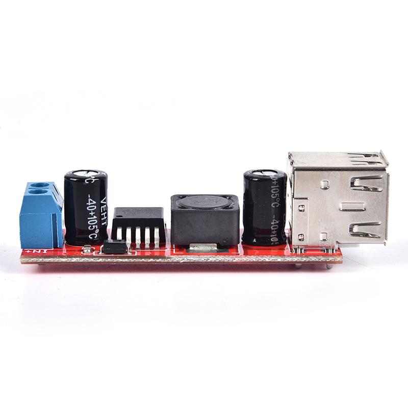 DC 6V-40V 12V до 5V 3A Двойное USB-зарядное устройство Модуль понижающего преобразователя постоянного тока Lm2596