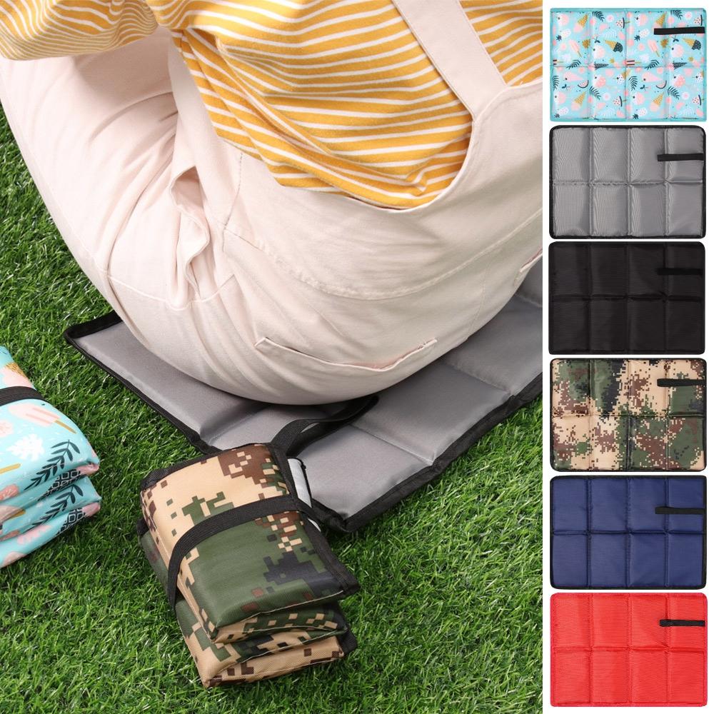 Outdoor Portable Oxford Cloth Hiking Small Seat Folding Camping Mat Beach Mats Foam Sitting Pad