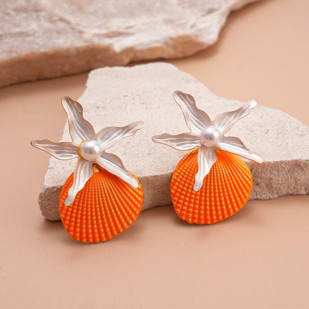 Scallop Starfish Stud Earrings Bohemian Starfish Pendant Earrings Retro Shell Drop Earrings Gift