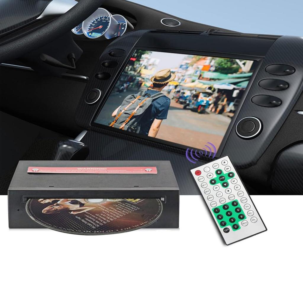 Универсальный автомобильный DVD-плеер с внешним CD-DVD-плеером 12 В, подходящий для автомобильного стереооборудования Android с дистанционным управлением и AV-входом