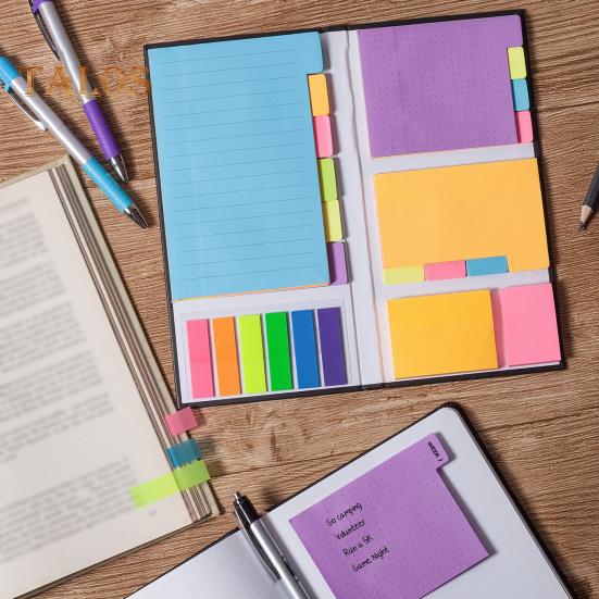 Scratch Pad Shell Vibrant Color Sticky Notes Water-Based Adhesive Reusable Bright Color Memo Pad Office Supplies