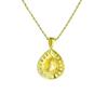 Moissanite Zircon Kundan Pendant Earring Set Gold Plated 925 Sterling Silver Women Jewelry