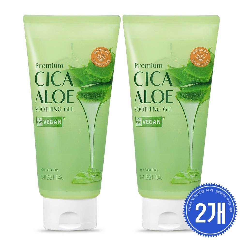 1+1 Missha Premium Cica Aloe Soothing Gel 300ml, 2 Units