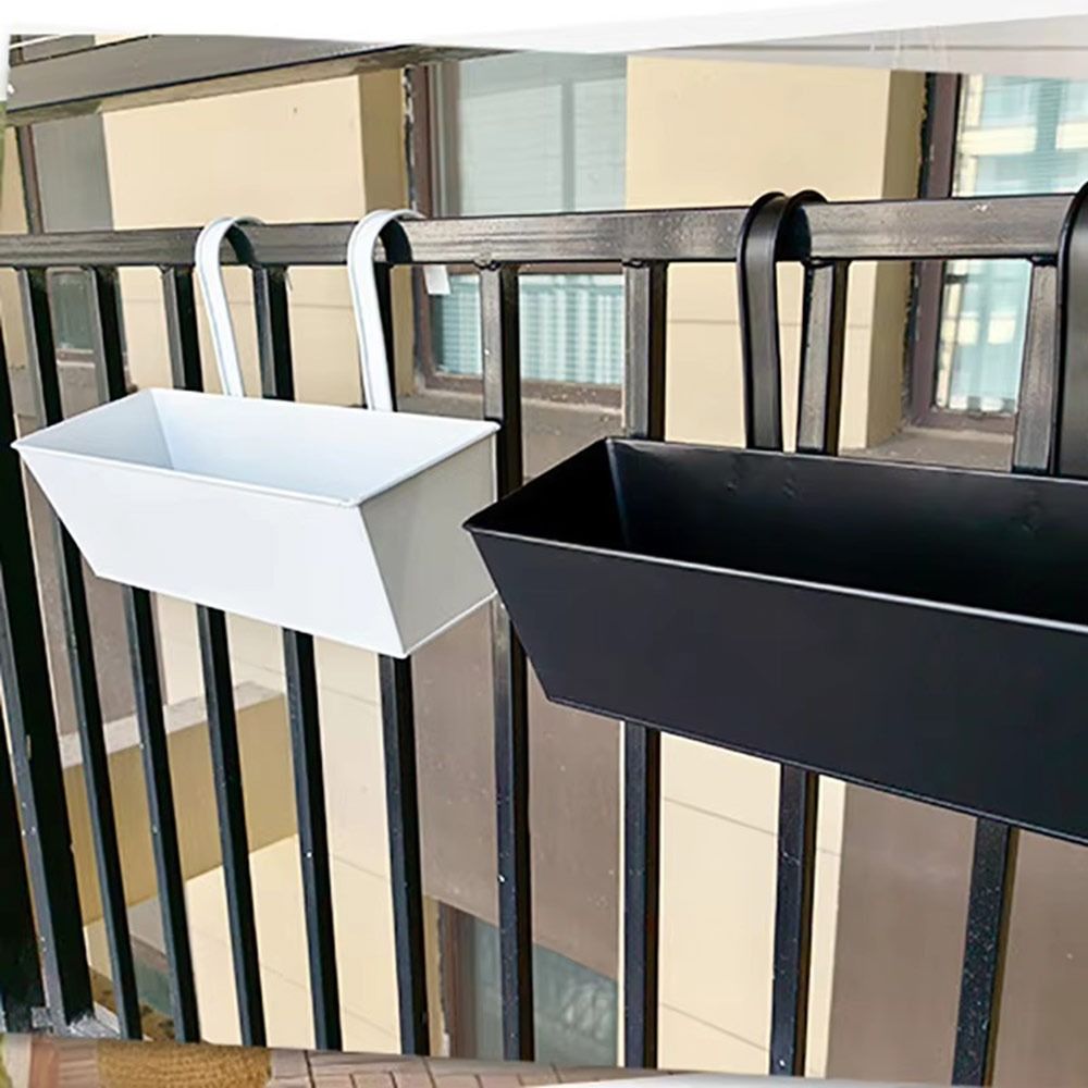 Iron Hanging Flower Pots Weather-Resistant Modern Boho Planter New Wall Mount Window Box